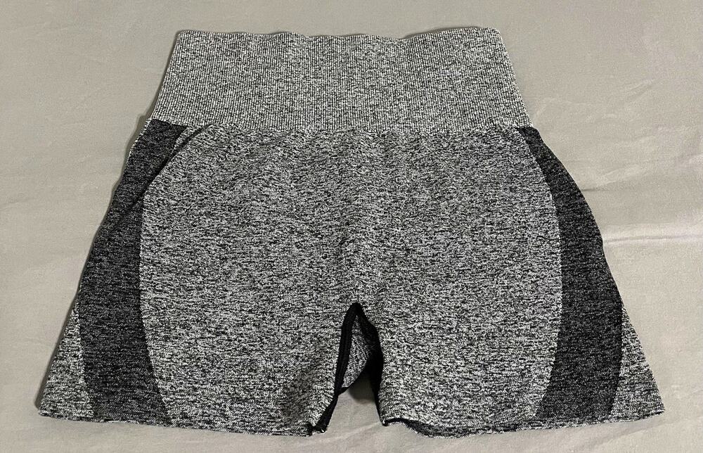 PINK Victoria Secret Seamless High Waist Shorts Small Gray Workout Gym